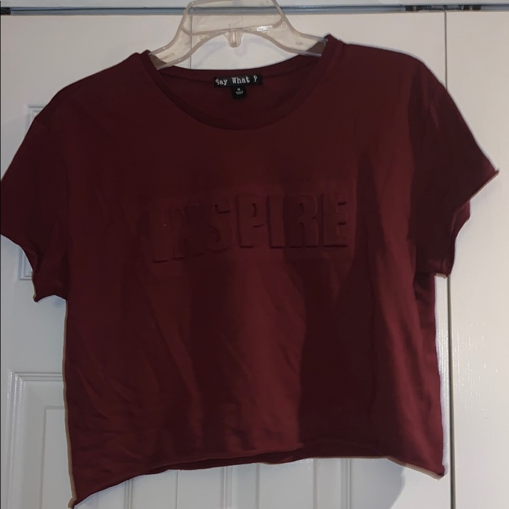 Burgundy crop top